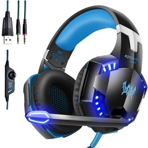 Promoción Diadema Kotion G2000 Gamer Microfono Usb Y Luces Led Balaca