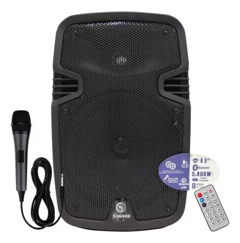 Parlante Sonivox Vs-ss2135 Portátil Con Bluetooth Negra Color Negro