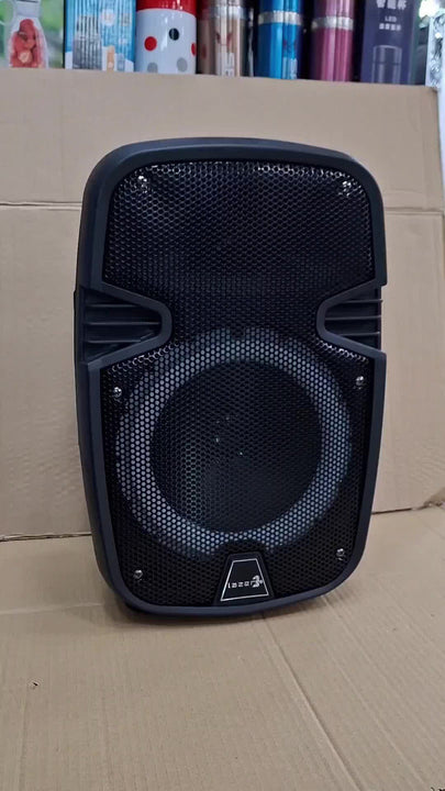 Parlante Profecional Bluetooth Usb Fm 8 Pulgadas Recargable Negro