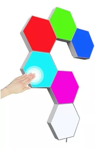 Paneles De Luz Led Rgb Hexagonal Táctil Decoración Creativa