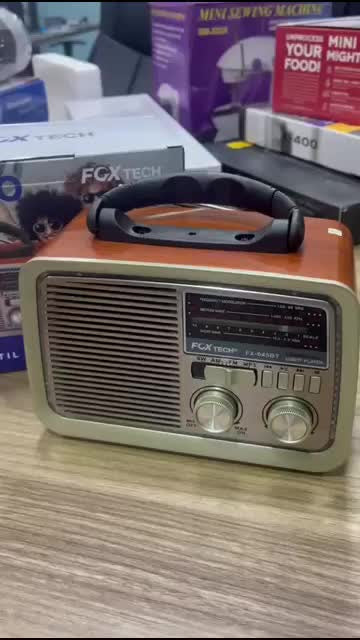 Radio Am Fm Parlante Usb Retro Recargable Bluetooth ¡ Mp3! Caqui