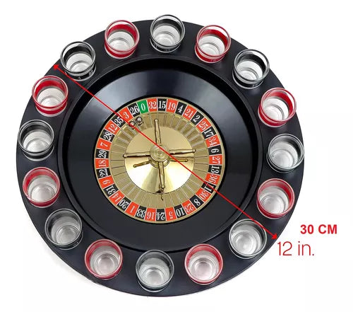 Ruleta De Shots Juego Mesa 16 Copas Juego De Fiesta Bebidas