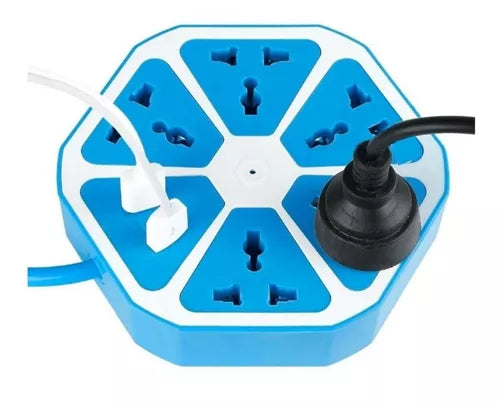 Multitoma Hexagonal Alargue Enchufes 5 Toma Corriente 2 Usb