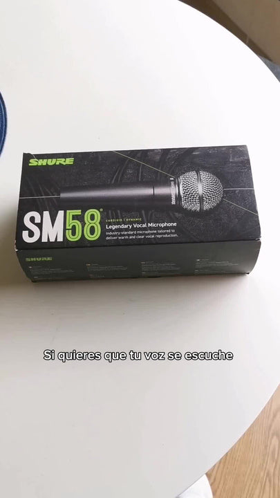 Micrófono Shure SM SM58-LC Dinámico Cardioide color gris oscuro y plateado