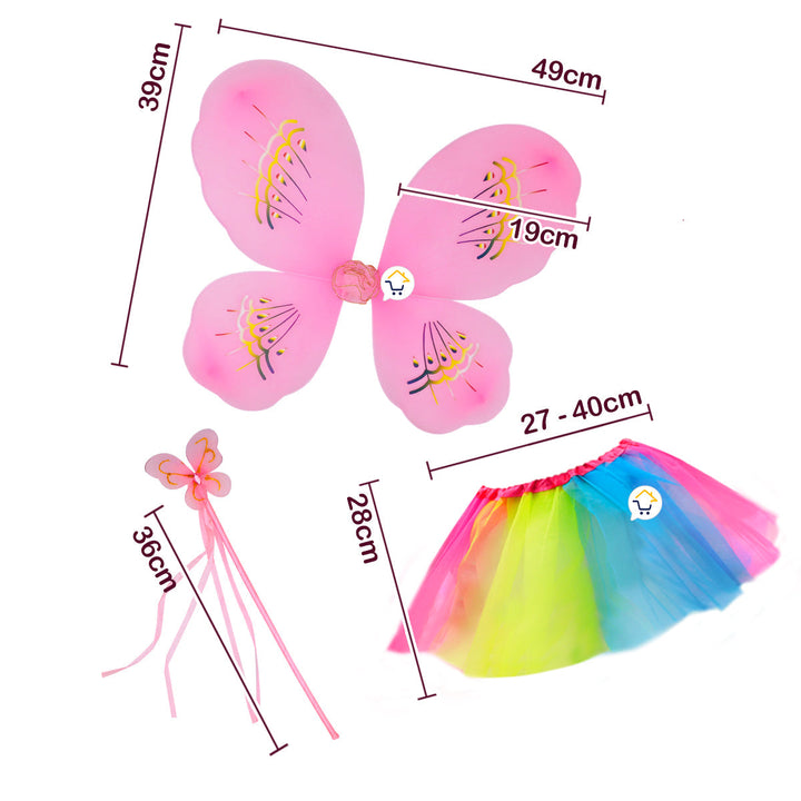 Disfraz Hada Mariposa Tutú Alas Niña Halloween OF081