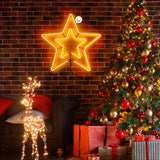 Estrella Luz Neón 5 Puntas Ventana Puerta Navidad 2202