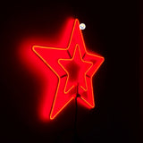 Estrella Luz Neón 5 Puntas Ventana Puerta Navidad 2202