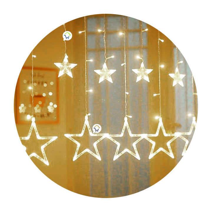 Extensión Luces Led Estrella X6 Metros Luz Navidad Cálida 2095