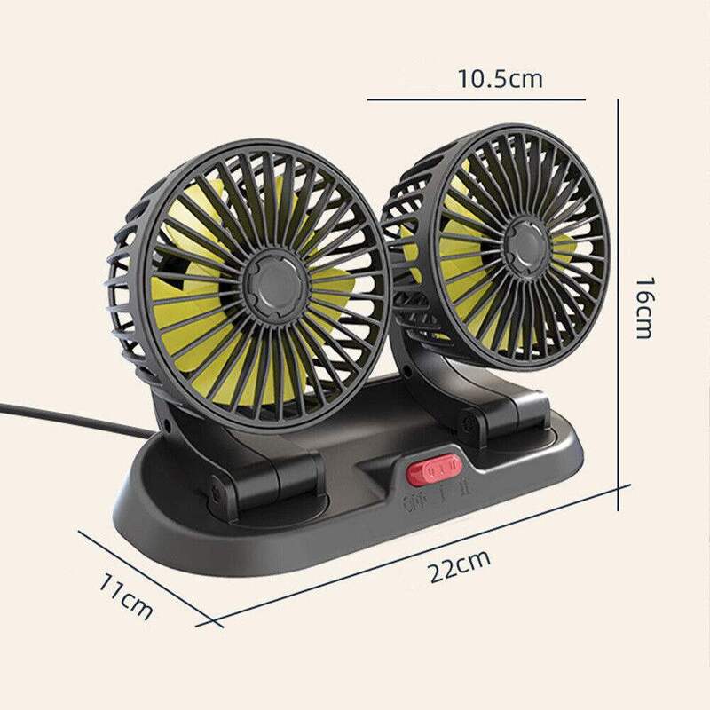 Mini ventilador doble refrigerante para auto