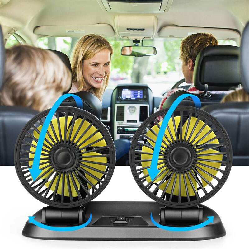 Mini ventilador doble refrigerante para auto