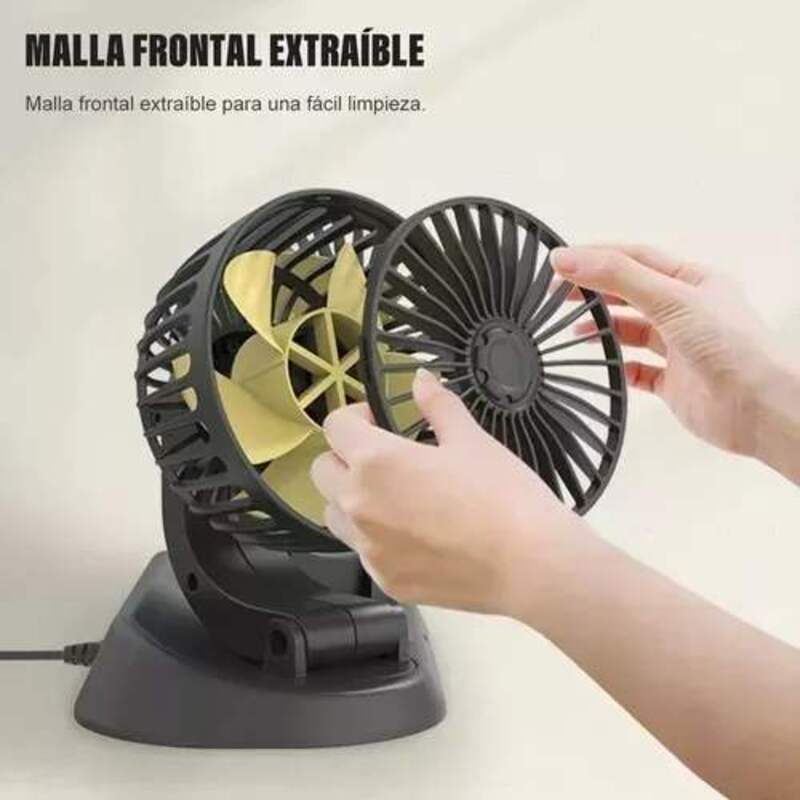 Mini ventilador doble refrigerante para auto