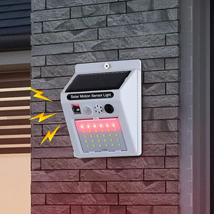 Foco Solar Exterior Led Con Sensor De Movimiento, Alarma Y Control BK-666