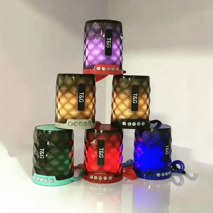 Mini Altavoz Bluetooth Inalambrico TG155 con Luces LED de Colores