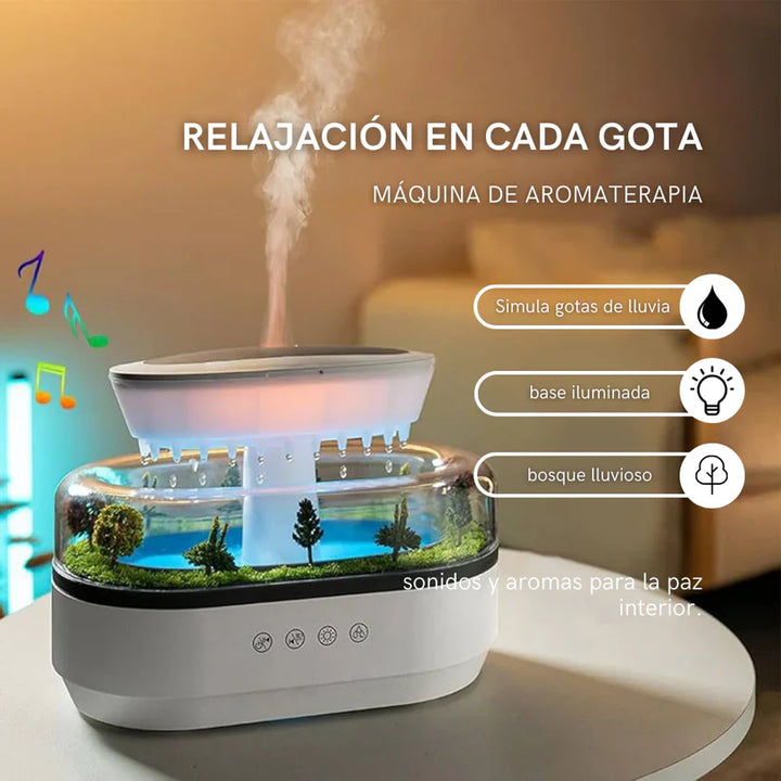 BosqueVivo™ – Relajación Natural con Lluvia y Aromas Humidificador