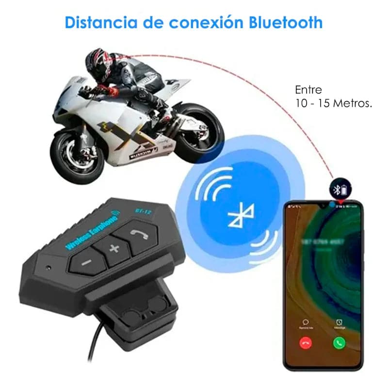 Intercomunicador bluetooth para casco de moto