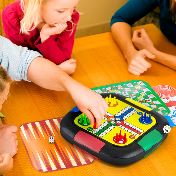 Juego De Mesa 7 En 1 Familiar Tablero Ajedrez Parques LS20