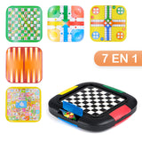 Juego De Mesa 7 En 1 Familiar Tablero Ajedrez Parques LS20