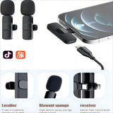 Microfono Inalambrico Recargable Solapa Doble K9