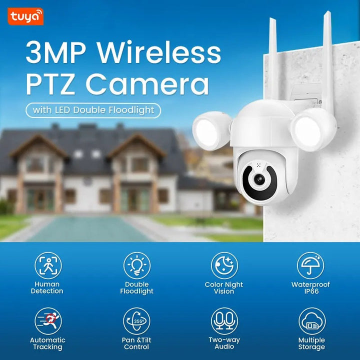 Cámara Wifi Exterior PTZ Iluminación  KJB-T18