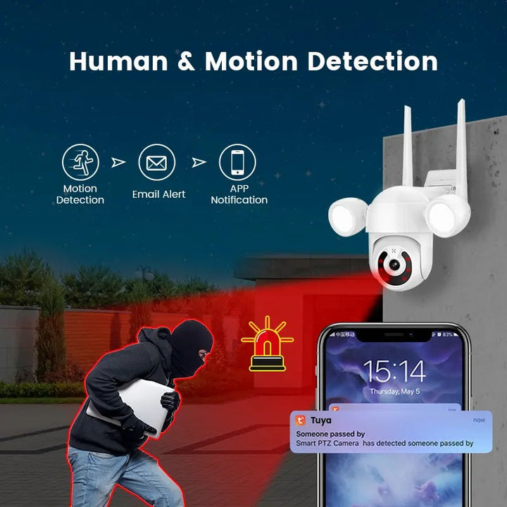 Cámara Wifi Exterior PTZ Iluminación  KJB-T18