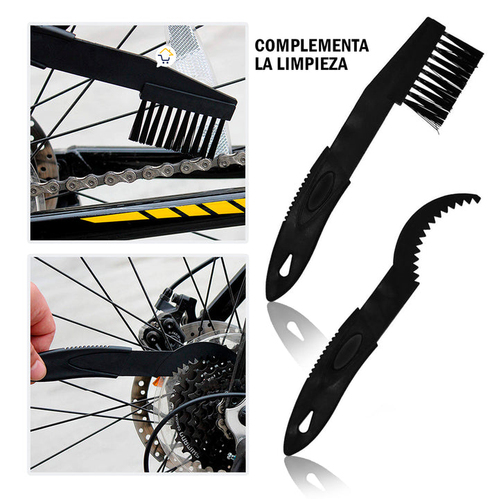 Kit Limpiador De Cadena Bicicleta Cepillo Mantenimiento B80