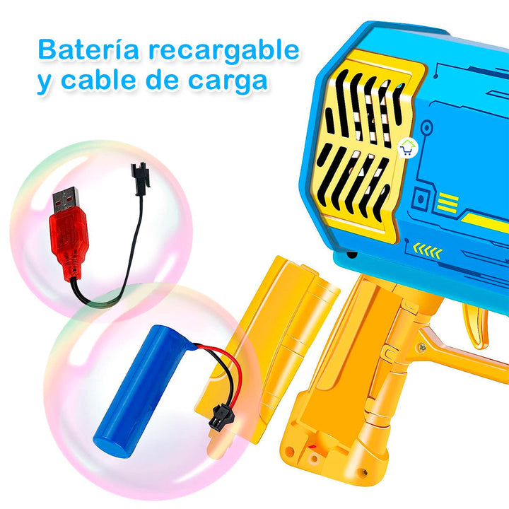 Lanzador De Burbujas Eléctrica Infantil Juguete Burbujero PB475