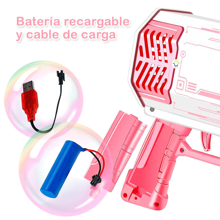 Lanzador De Burbujas Eléctrica Infantil Juguete Burbujero PB475