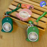 Llavero Mini Ventilador Dinosaurio Portátil Recargable USB Escritorio 88116