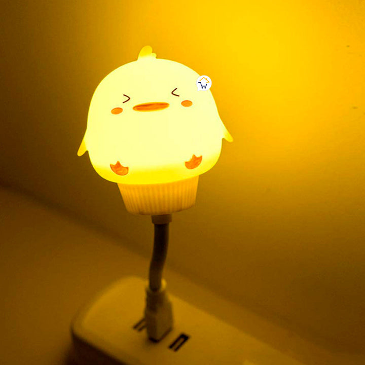 Luz De Noche LED USB Kawaii Lámpara Dormir Infantil Dibujos Animados 7LAM