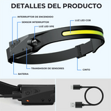 Linterna led de cabeza con sensor