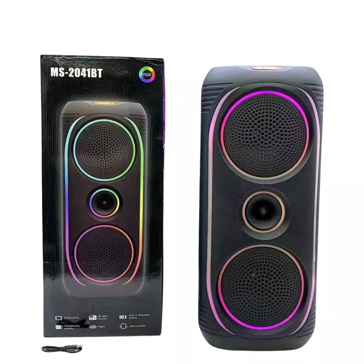 Parlante/Cabina De Sonido Bluetooth De 8" y Retroiluminado MS-2041BT