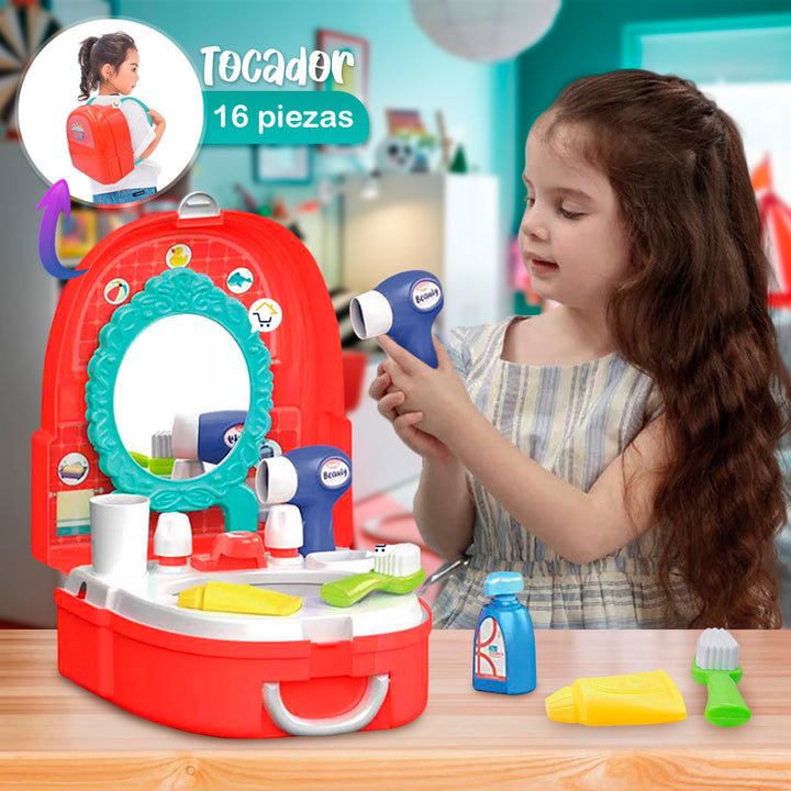 Maletín Tocador Set De Baño 2 En 1 Didáctico Niños 7f702