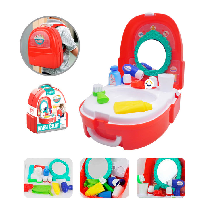 Maletín Tocador Set De Baño 2 En 1 Didáctico Niños 7f702