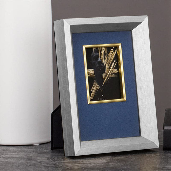 Marco De Fotos Con Acabado Plata O Bronce