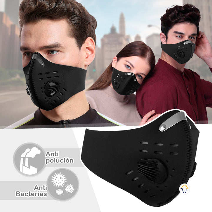 Mascara Antipolución Tapabocas Filtro Mascarilla Ajustable MK