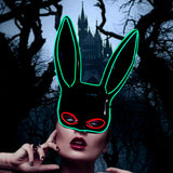 Máscara LED Conejo Media Cara Disfraz Halloween PG395LED