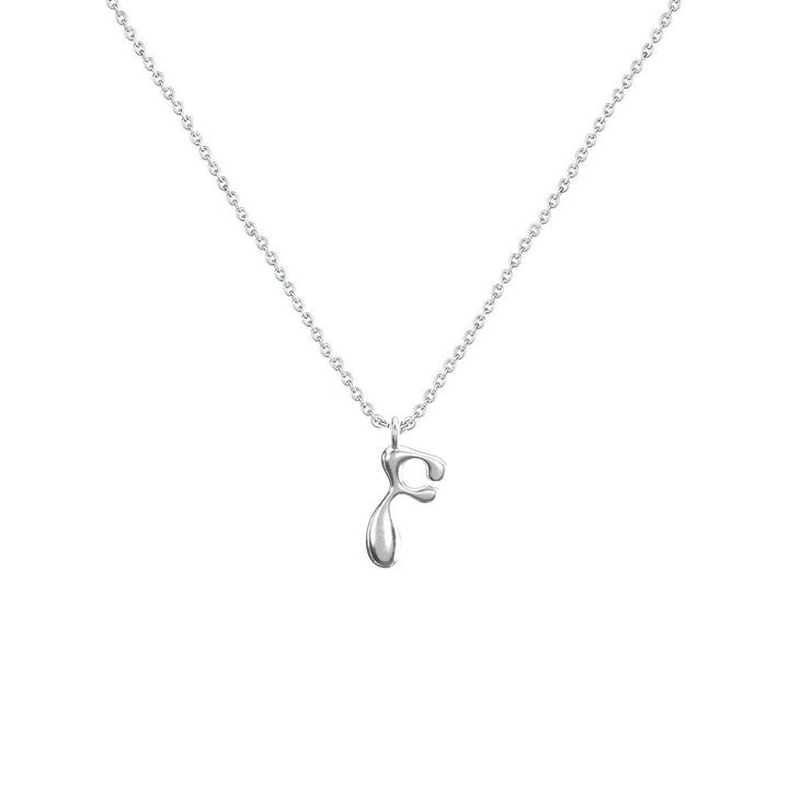 Cadena Con Dije Baño De Oro Collar Inicial Letra Colgante CBF01