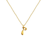 Cadena Con Dije Baño De Oro Collar Inicial Letra Colgante CBF01