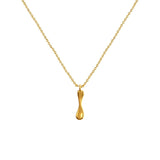 Cadena Con Dije Baño De Oro Collar Inicial Letra Colgante CBF01