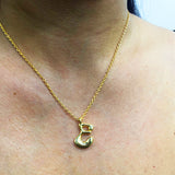 Cadena Con Dije Baño De Oro Collar Inicial Letra Colgante CBF01
