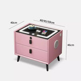 Mesa De Noche Inteligente Con Cargador Y Bocina Dos Cajones 4045