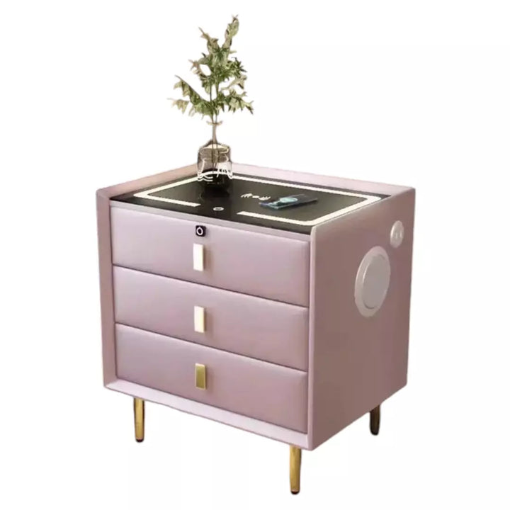 Mesa De Noche Inteligente Con Bonica Tres Cajones 4059