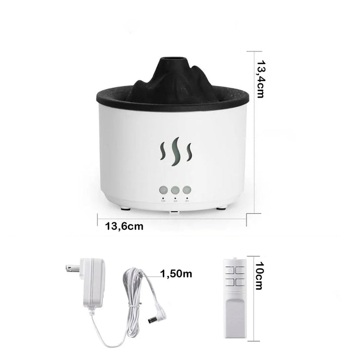 Humidificador Volcán 3D Difusor De Aroma LED KP-6501