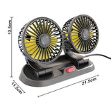 Ventilador Doble De Coche 360° Vehículo Interior Portátil LJPVI-20