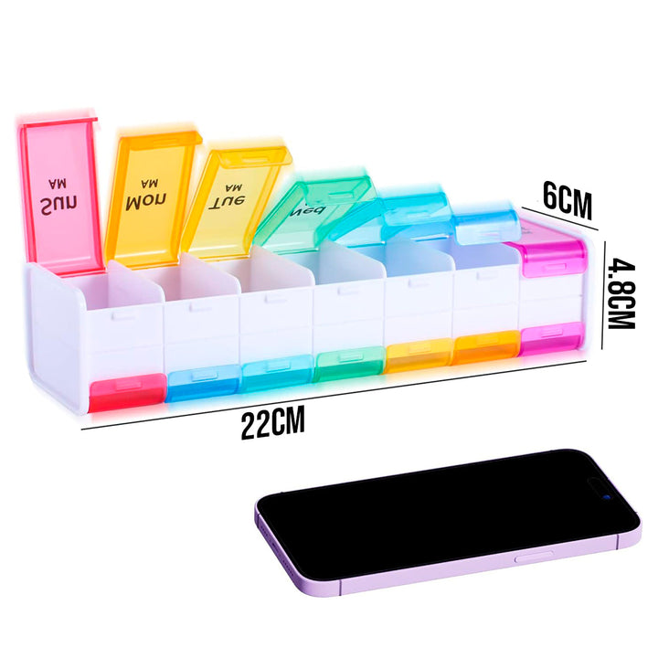 Pastillero Semanal Organizador Pastillas dispensador medicamentos PSO01