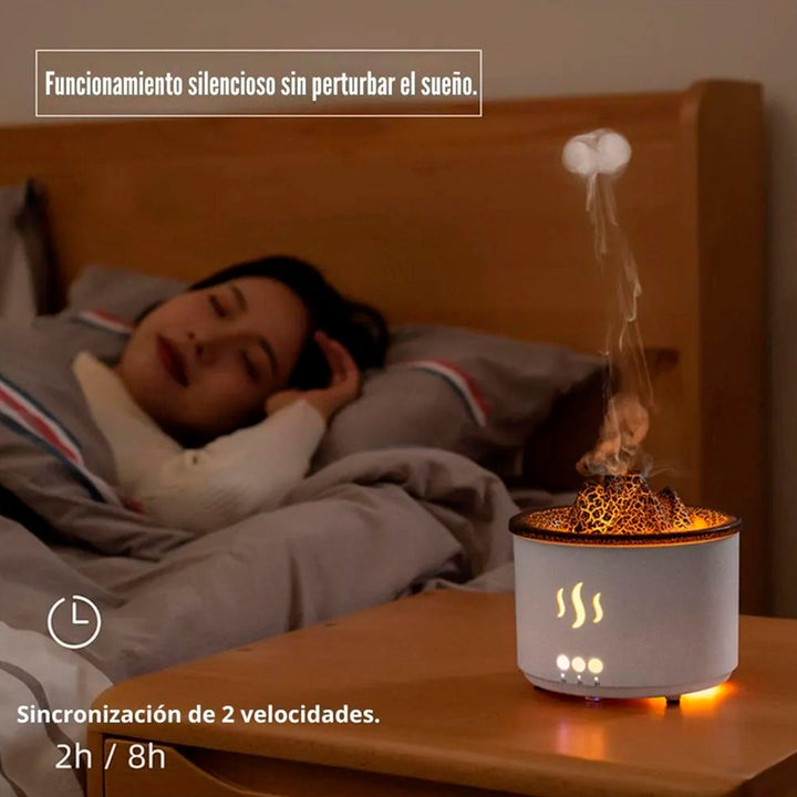 Humidificador Volcán 3D Difusor De Aroma LED KP-6501