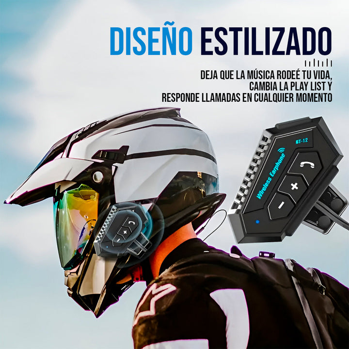 Intercomunicador Casco Moto Bluetooth Auricular Llamadas BT-12