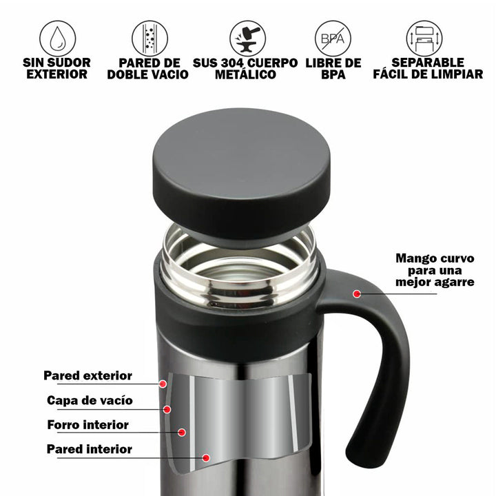 Termo Mug Acero Inoxidable 400ml Café Infusión Té XG-7682