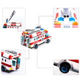 Camión Policía Ambulancia Bloques De Construcción 89-166B
