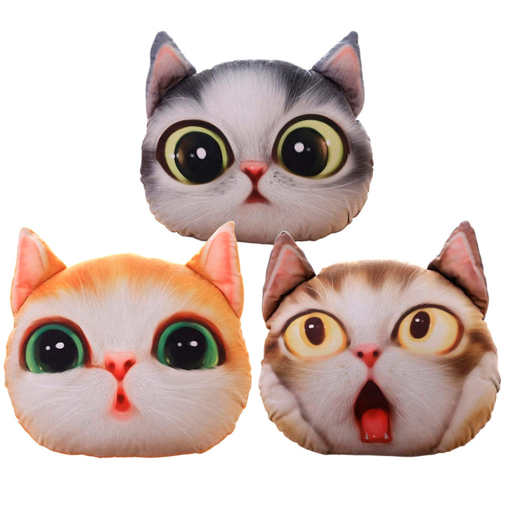 Cojín De Gatos 3D X3 Decoración Almohada FDCG3D